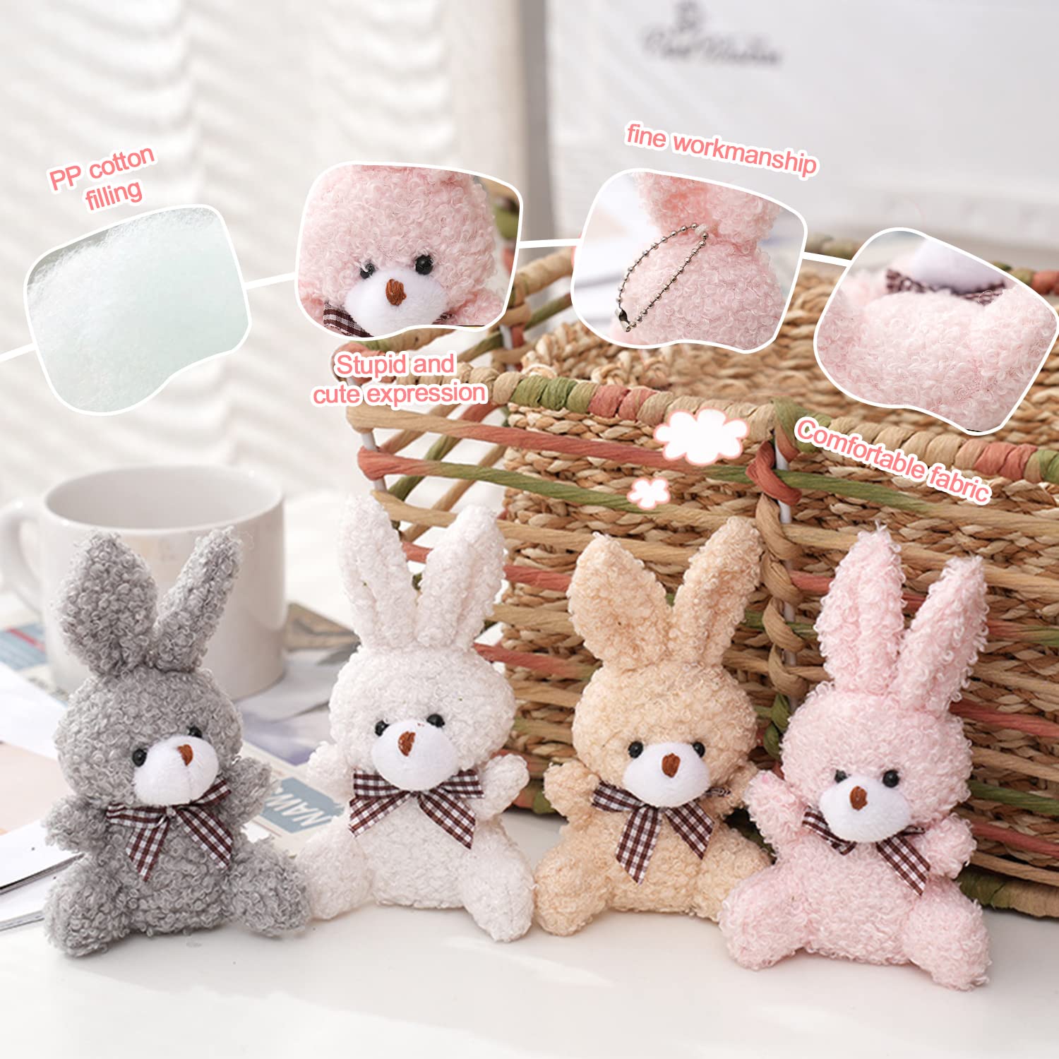 Huevos De Pascua Rellenos Con Peluches – 12/24/36 Piezas, Juguetes De Tela Surtidos, Rellenos De Cesta, Decoración De Pascua