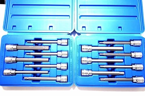 Llave Allen Allen Mm+SAE de 14 piezas extralargas