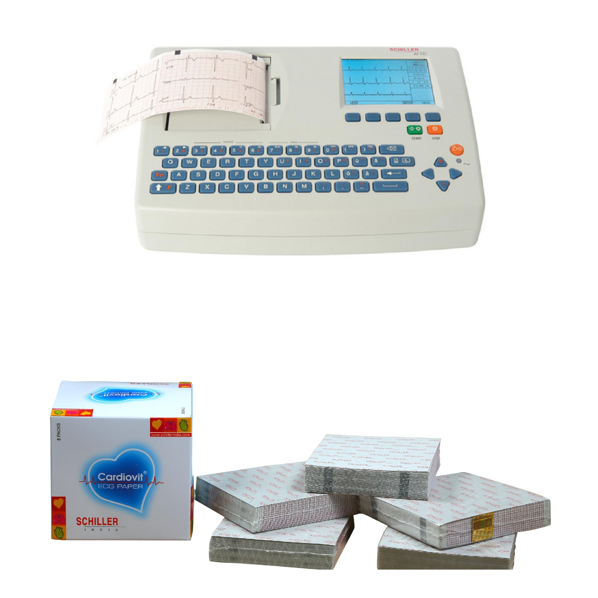 ECG Paper For CARDIOVIT AT-101 | SCHILLER ECG Paper | Length 80 mm And Height 70 mm | 200 Sheets - 5 Packs In One Box (B0D4V9MQ21) Amazon Price History, Amazon Price Tracker