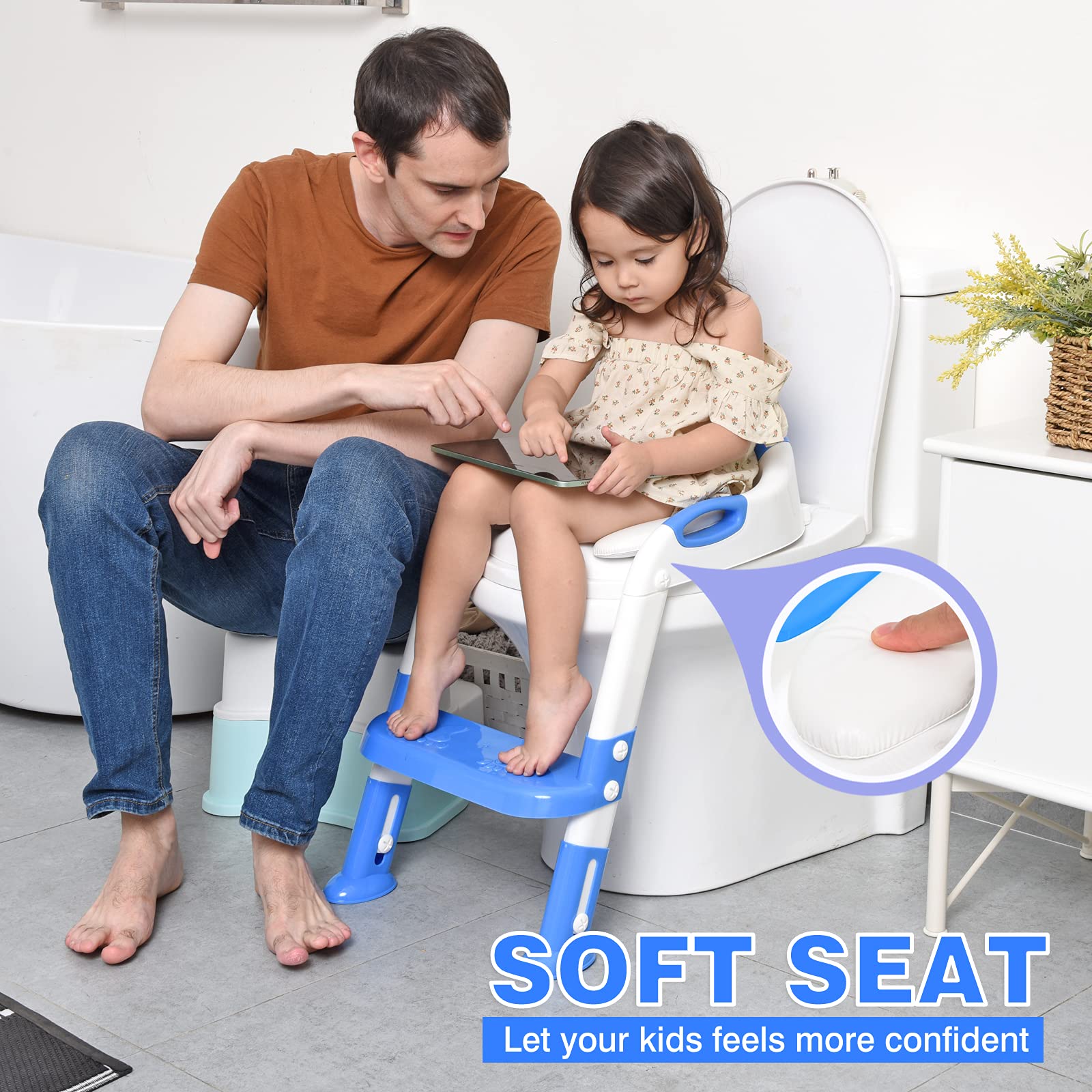 Buy 711TEK Potty Training Seat Toddler Toilet Seat with Step Stool