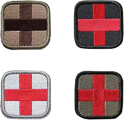Amazon ４枚セット 衛生兵 十字 刺繍 マジック テープ ワッペン おしゃれ 刺繍 ワッペン ベルクロテープ 面ファスナー ワッペン アップリケ 通販