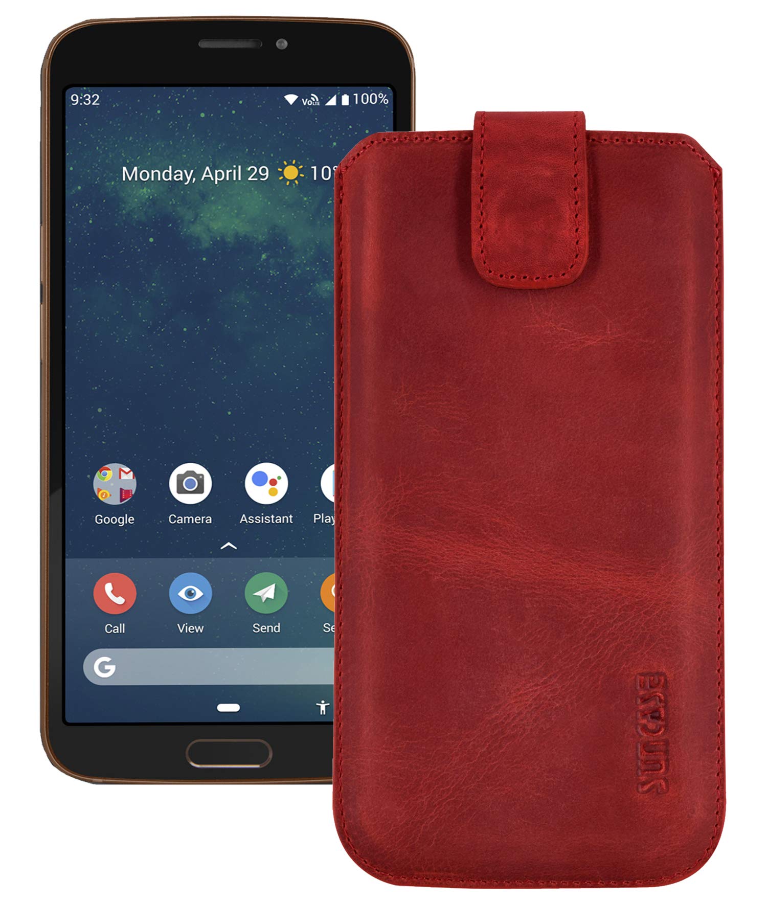 Suncase Custodia in vera pelle compatibile con Xiaomi 12