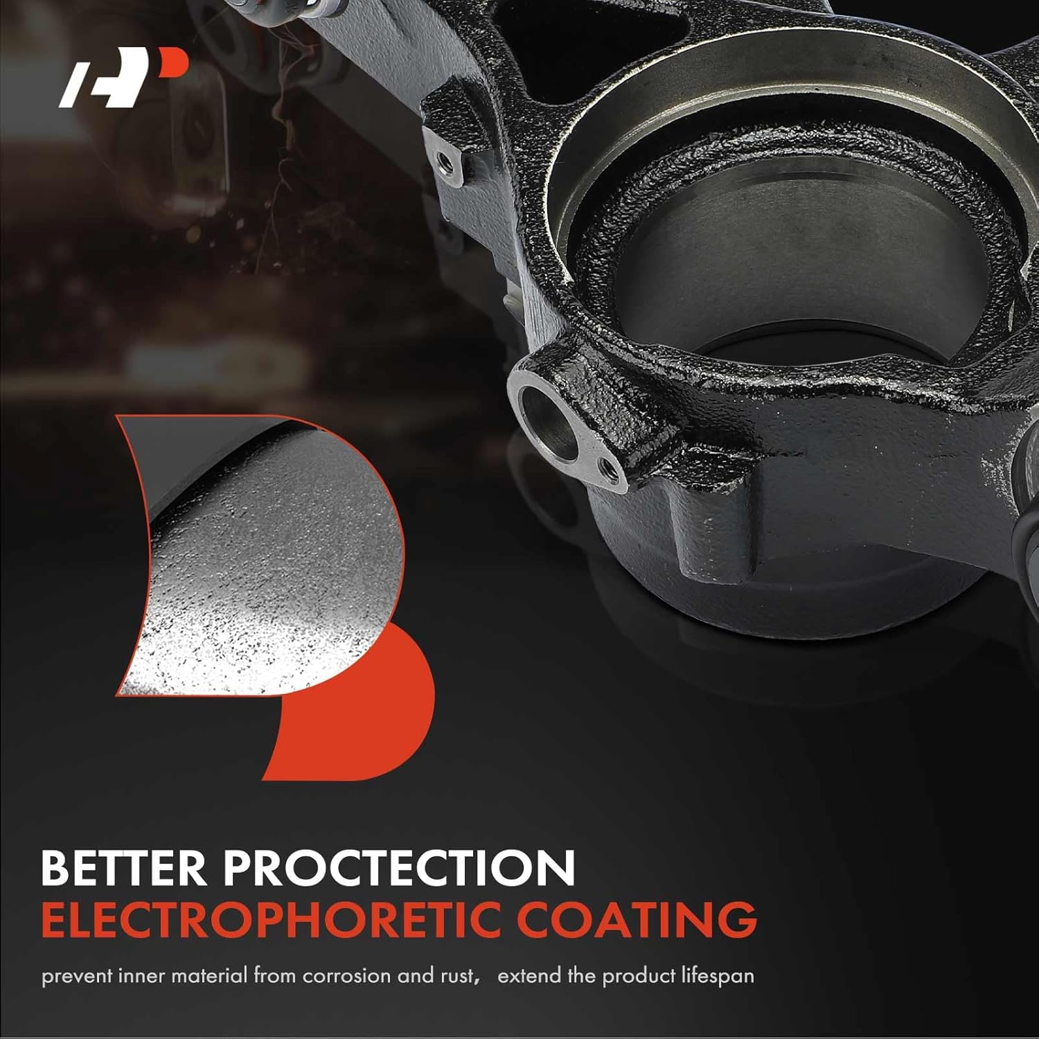 A-Premium Rear Left Suspension Steering Knuckle Compatible with Land Rover LR3 2005 2006 2007 2008 2009, Driver Side