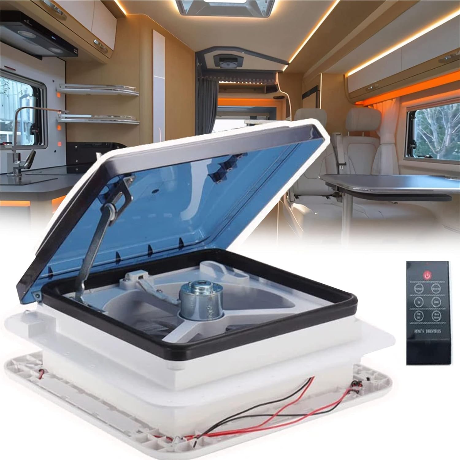 XDLYWUZIQ Roof Window Vent, Motorhome Ventilation Fan, Caravan Skylight