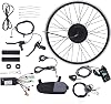 yyanlak electric bicycle conversion kit 27.5 inch electric bicycle front wheel conversion kit 36 v 500 w motor e-bike conversion kit max 35-40 km  h with lcd display and front wheel drive