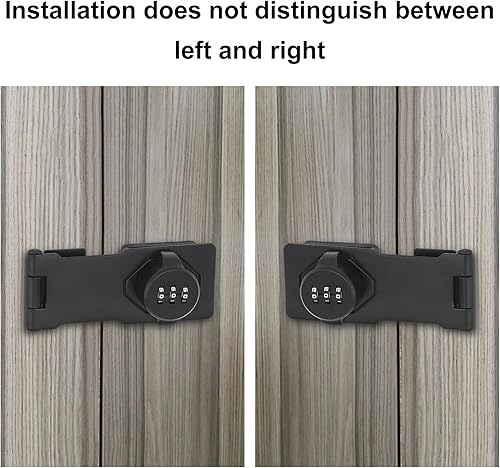 Miniatura 4 de Cerradura de armario combinada, cerradura giratoria de 3 dígitos con contraseña, cerradura de seguridad de puerta sin llave con código para puertas