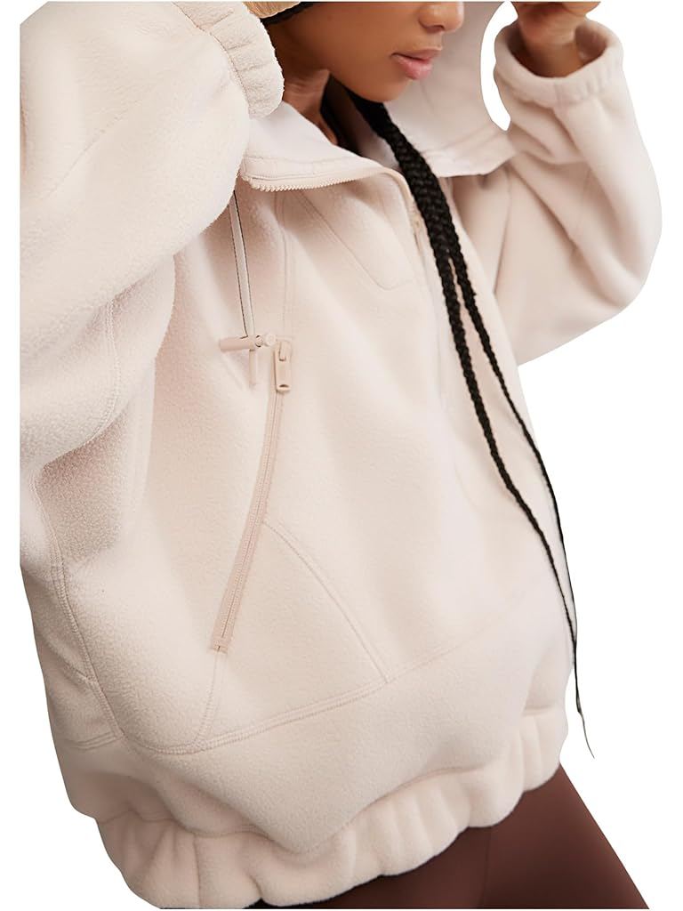 Brown Free People Wild And Free Fleece Pull