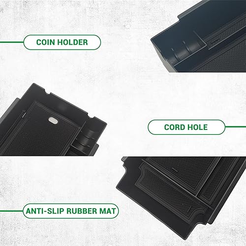 Miniatura 3 de Organizador de consola central para Subaru Crosstrek 2023-2024 y Subaru Impreza 2024, bandeja organizadora de almacenamiento de reposabrazos,
