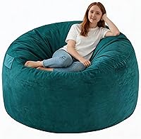 Vista 86 de Silla de Puf de 3 pies, Sillas de Puf Cómodas con Relleno de Espuma Viscoelástica, Sofá de Puf Esponjoso con Funda de Terciopelo Holandés, Sillas