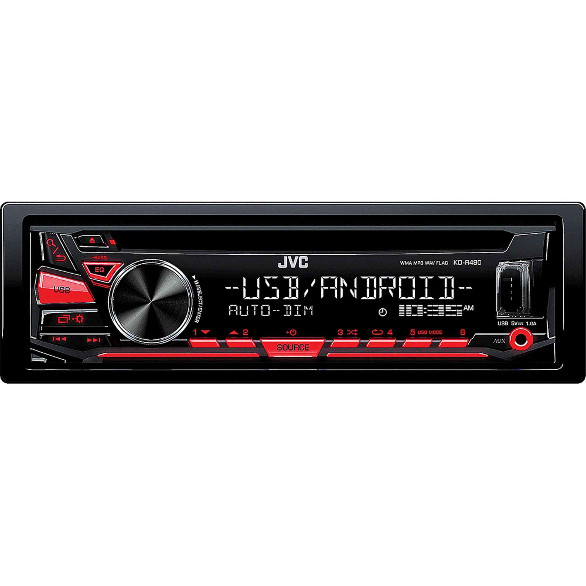 JVC KD-R480 CD Receiver Featuring USB/AUX Input