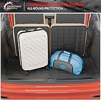 Vista 5 de alfombra de carga para maletero, protector de cubierta de asiento trasero de elastómero termoplástico (alfombra de maletero + alfombra de respaldo)