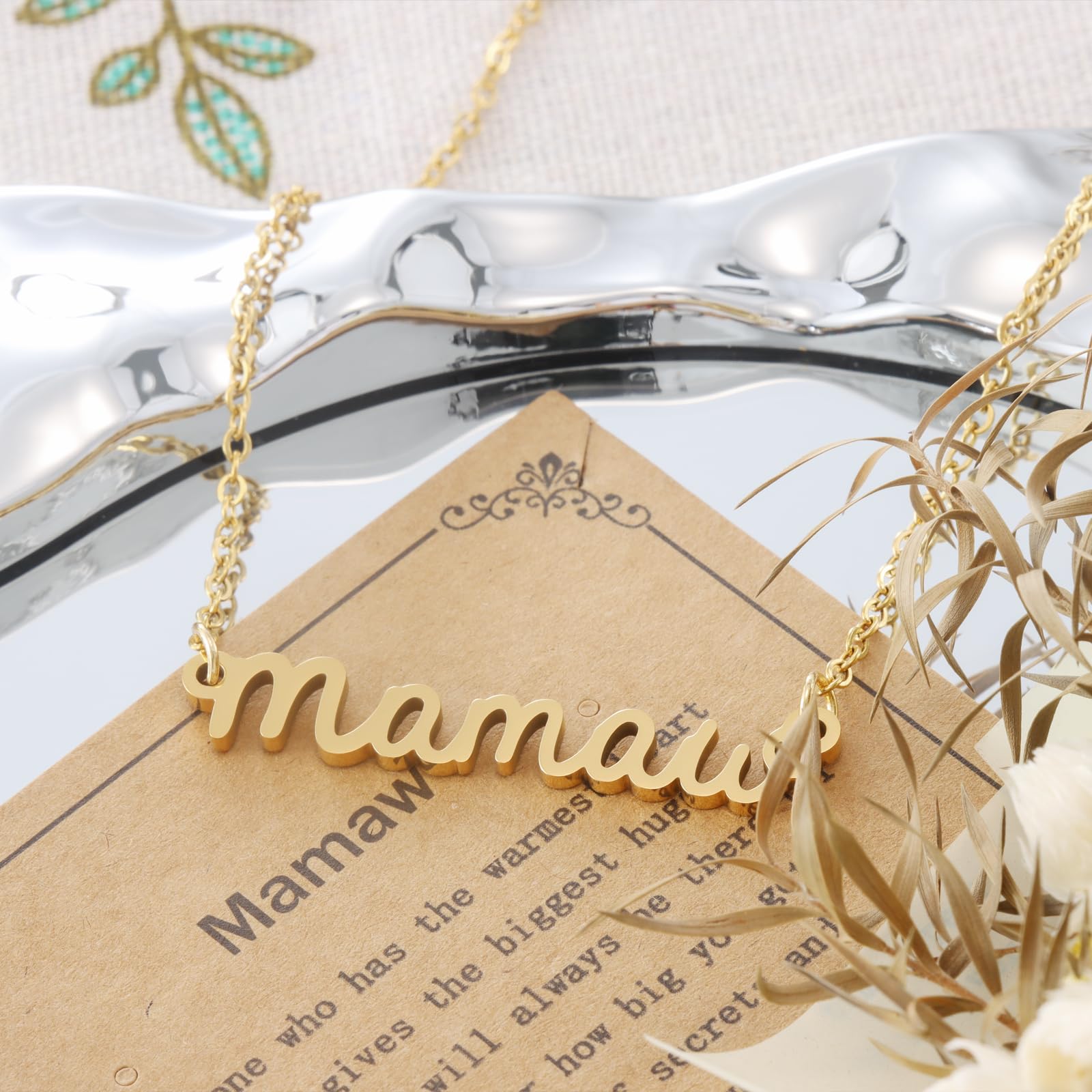 Mamaw Gifts from Grandkids Grandson Granddaughter Wedding Birthday Jewelry Women Mamaw Necklace