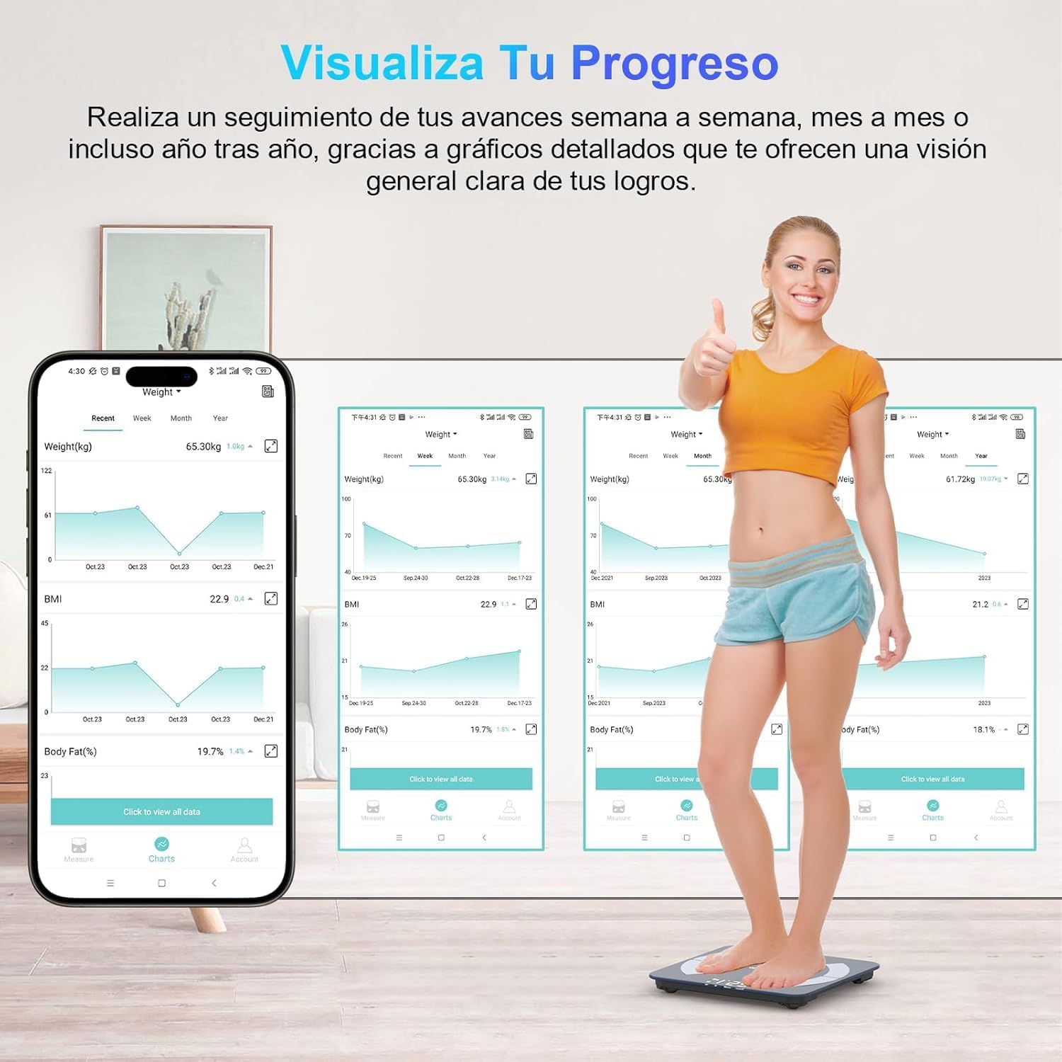 Báscula Grasa Corporal Báscula de Baño Wireless Báscula Baño Digital Analizar Más de 13 Funciones, Monitores de Composición Corporal Máximo 180kg para Andriod y ios, Vidrio templado, Negro
