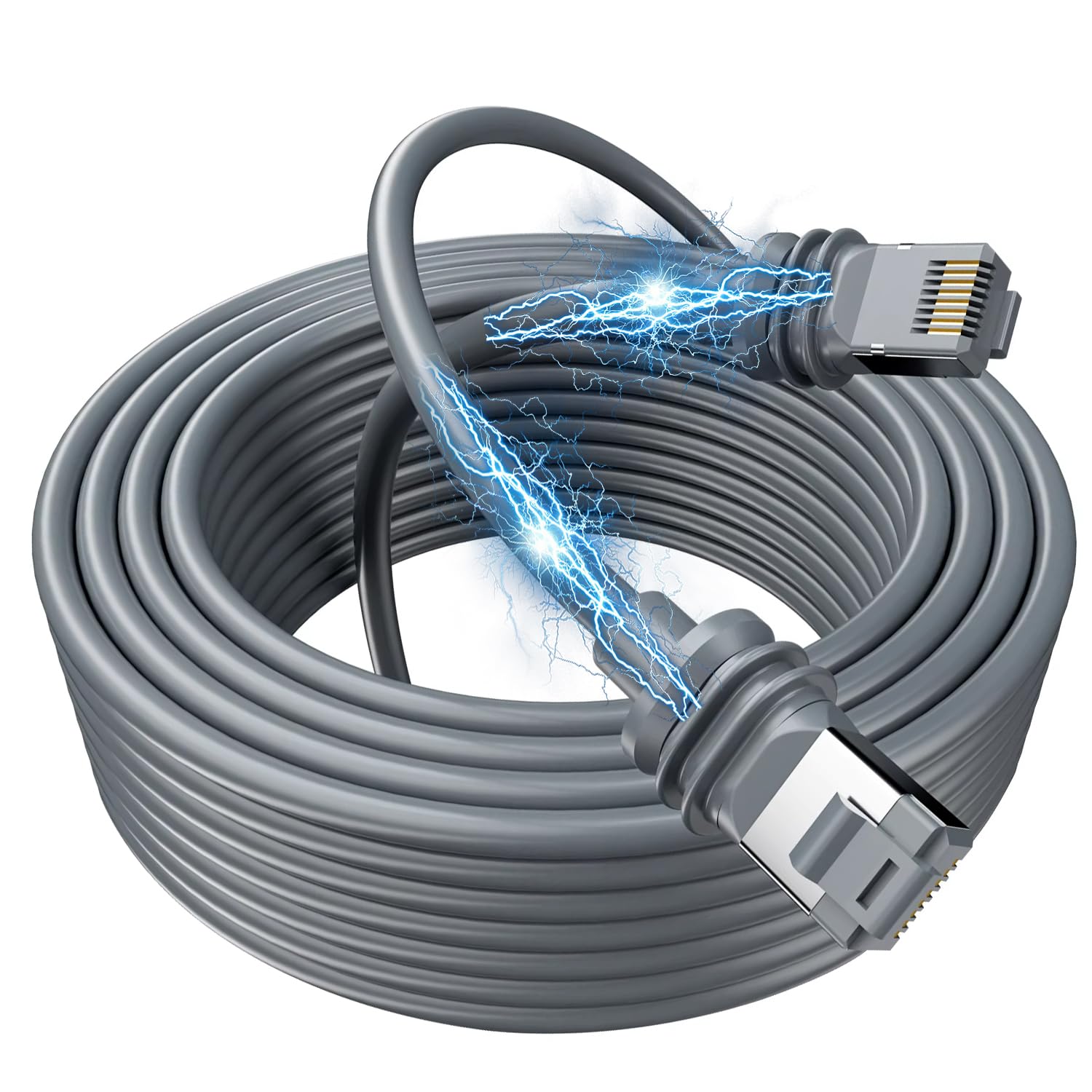 Starlink Cable 100FT, Starlink Gen 3 Mount, Standard Actuated Starlink Accessories Extension Cable, Upgrade Waterproof for Satellite Internet Kit, Rectangular Satellite, 26AWG RJ45 Connectors