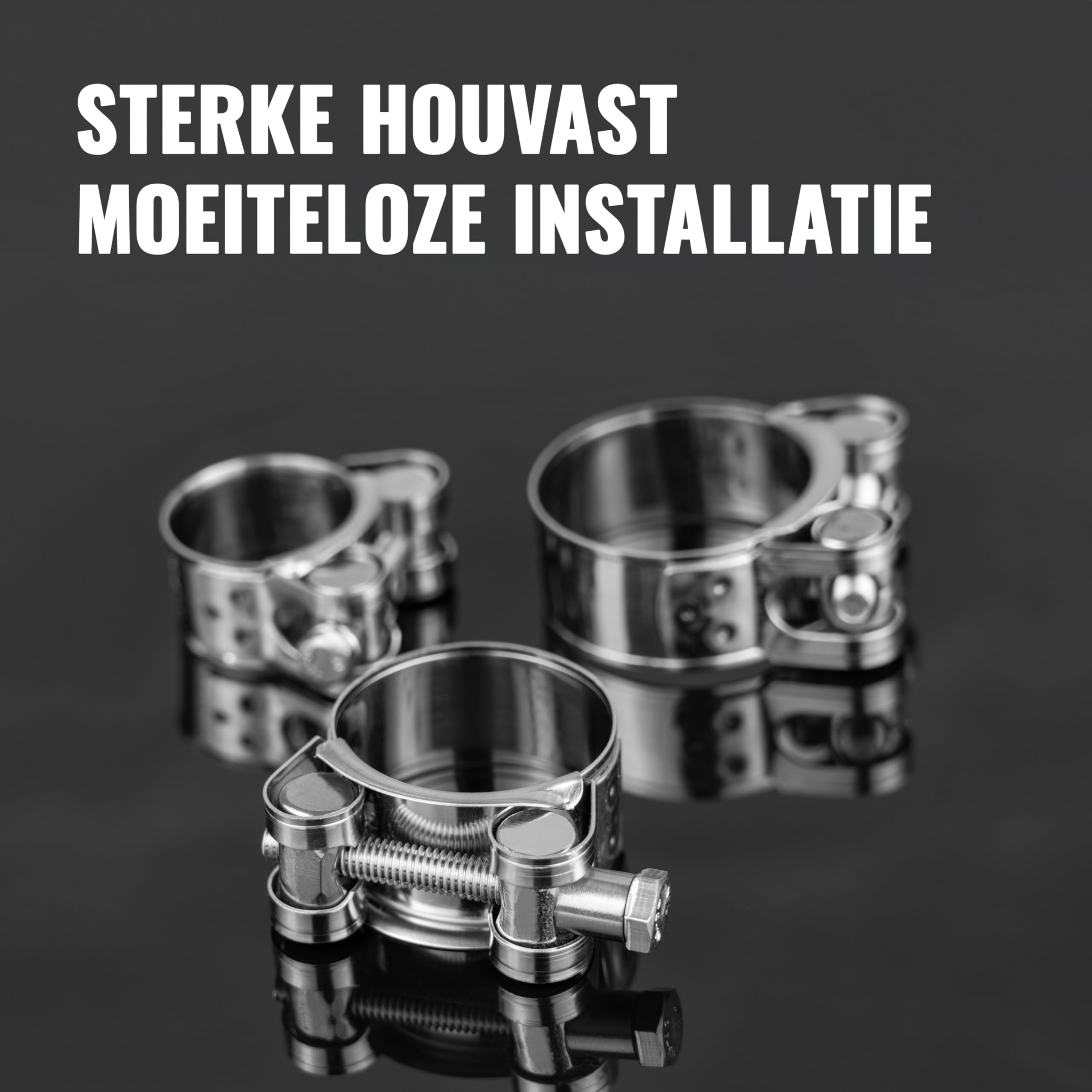 ilauke 4 stuks scharnierboutklemmen, roestvrij staal, 60-63 mm