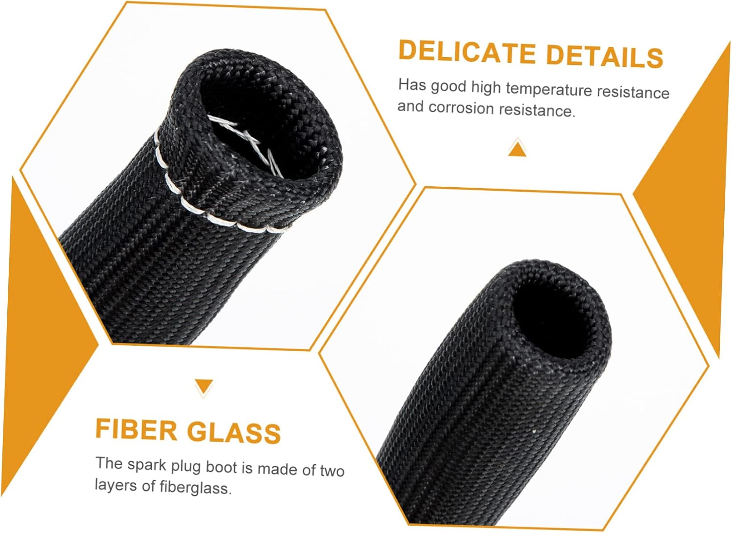 8Pcs Spark Plug Wire Sleeve High Temperature Insulator for Automotive Spark Plug Heat Protection Durable Material Essential Car Accessory for Engine Performance