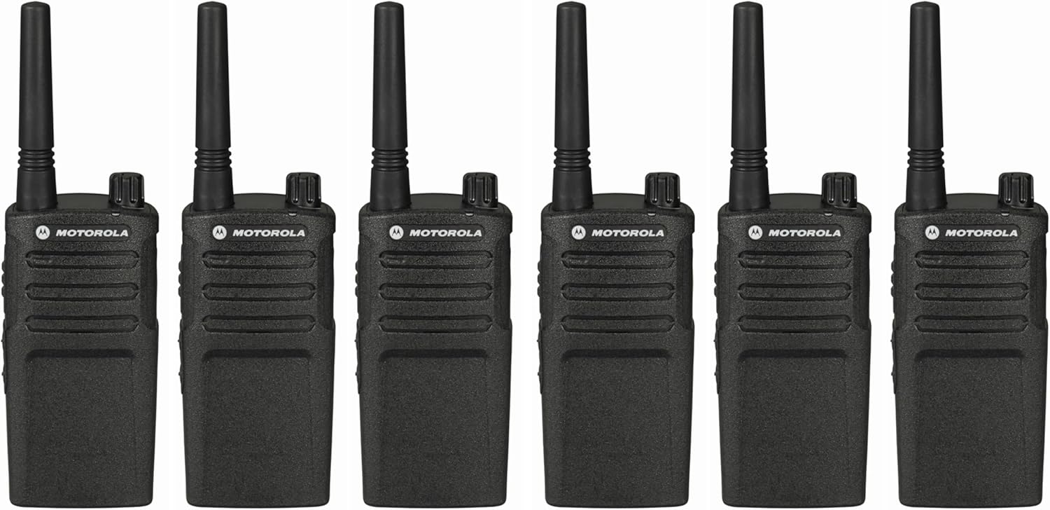 6 Pack of Motorola RMM2050 Two Way Radio Walkie Talkies
