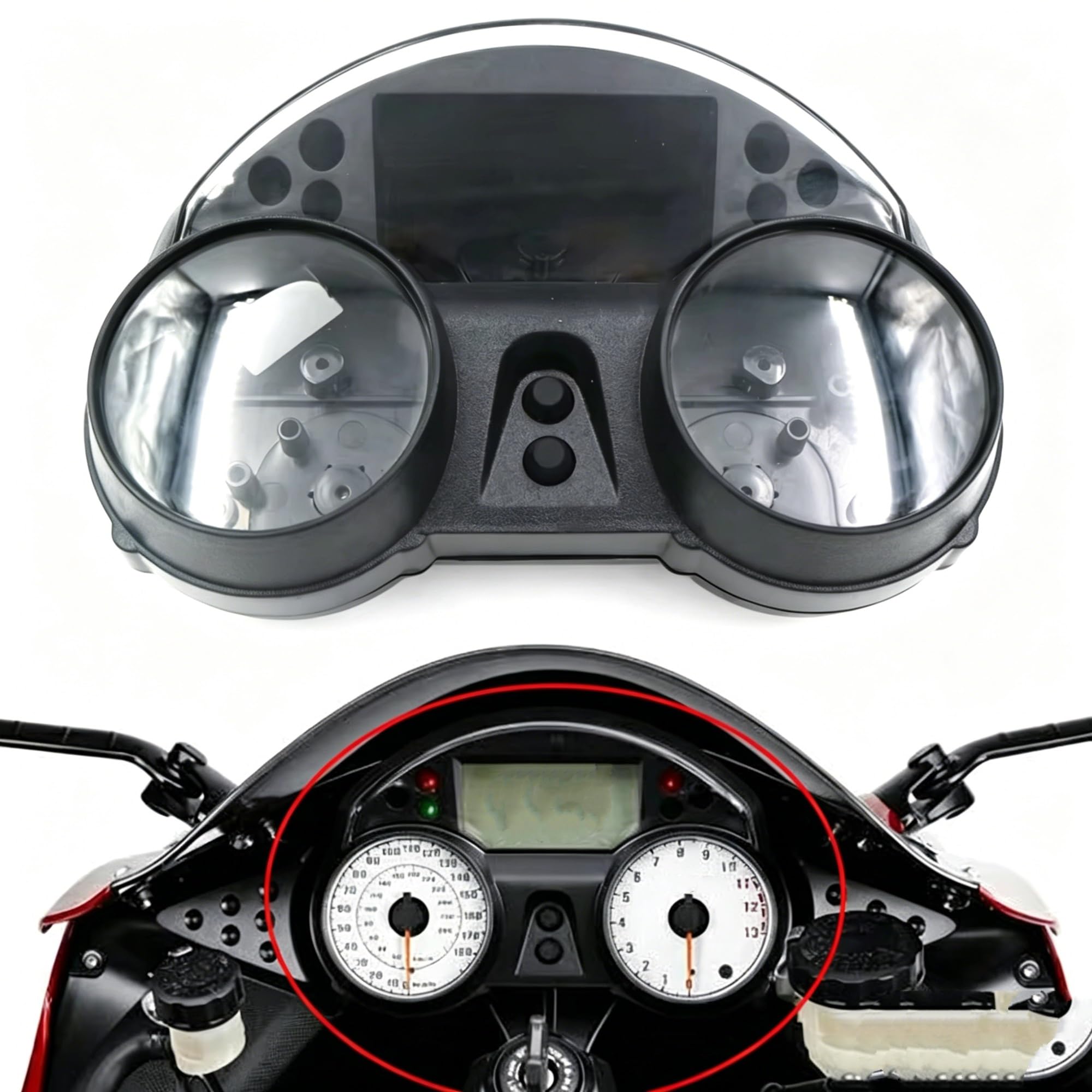 Marco Instrumento Para ZX-14R 2006-2011 Velocímetro Caja Instrumentos Calibre Odómetro Tacómetro Cubierta La Carcasa