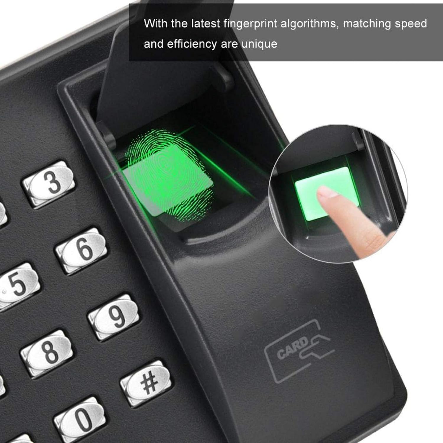 Wendry Biometric Fingerprint Password Access Controller, Fingerprint Access Controller, RFID Reader(ID) Biometrics Waterproof Fingerprint Door Access Control Smart Card