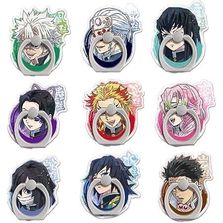 Amazon 鬼滅の刃 スマホリング冨岡義勇 炭治郎 禰豆子 嘴平 伊之助 第五人格 胡蝶 しのぶ 竈門禰豆子 我妻善逸 煉獄 柱 時透無一郎 アニメ 萌えグッズホールドリングキャラクター 薄型 かわいい360 回転 タブレットホールドリング スマートフォン用ホールドリング