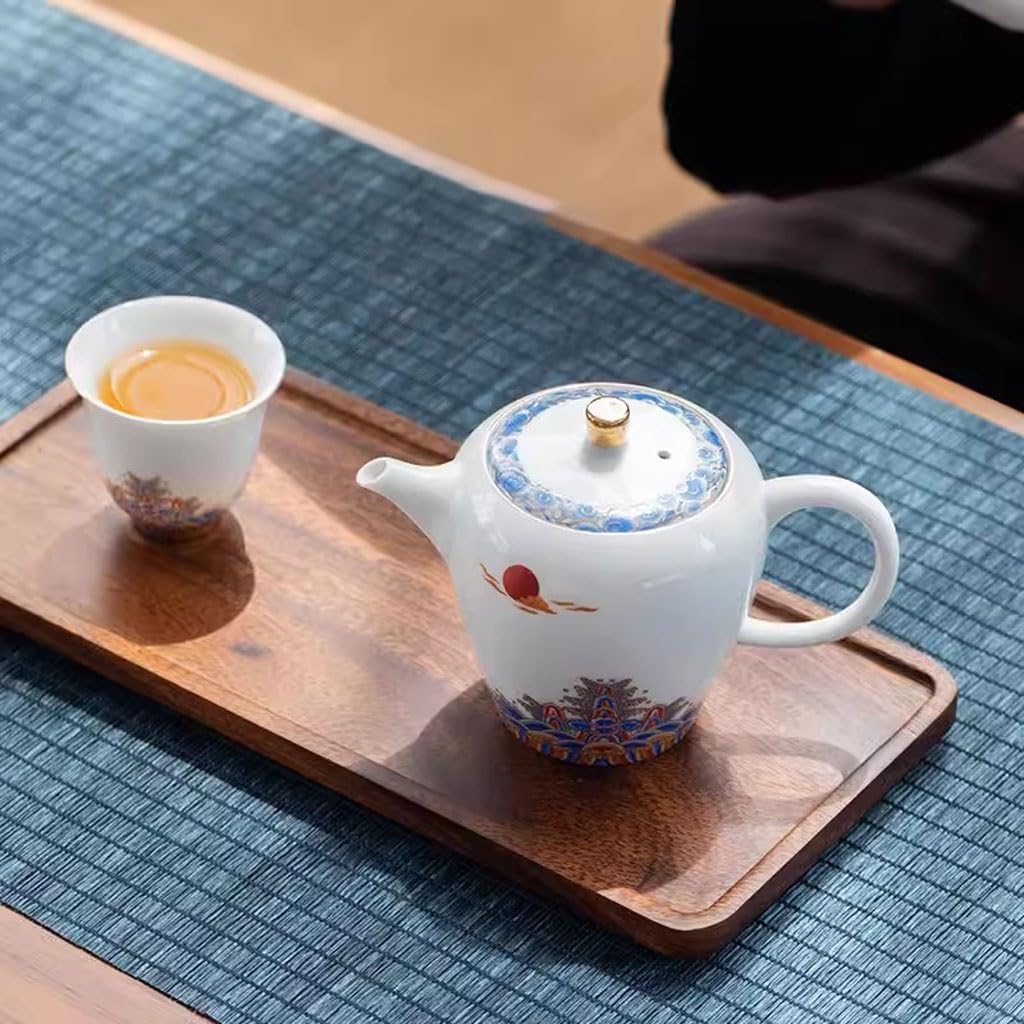 Tea Kettle Pot Creative Printed Ceramic Filter Tea Set Single Pot Handmade Household Kettle Kung Fu Tea Set for Infuser