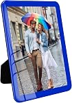 Bluesun 5×7 Picture Frame Black, Vertical & Horizontal Wall & Tabletop | 5×7 Black Photo Frame with Tempered Glass & Rounded Corners, Ideal for Kids & Family, Living Room Bedroom Hallway Office