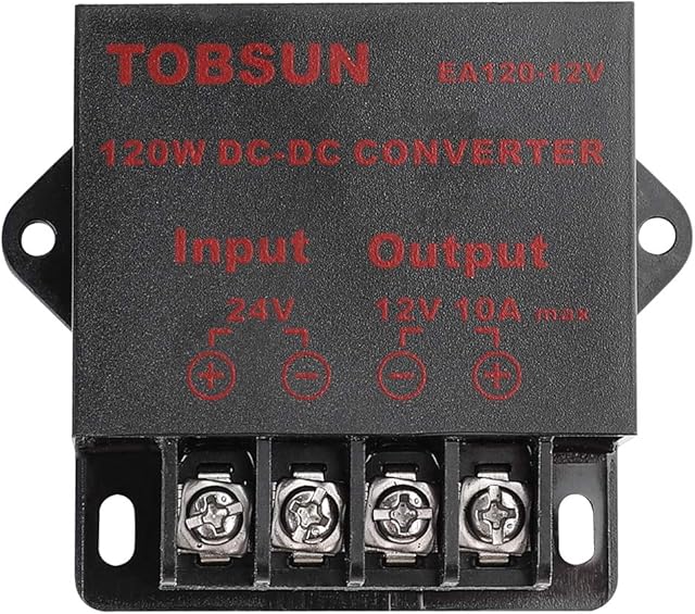HOMELYLIFE DC 24V to DC 12V 10A 120W Step-Down Buck Converter Voltage Regulator Reducer Power Converter Mini Module Transformer (24V to 12V 10A)