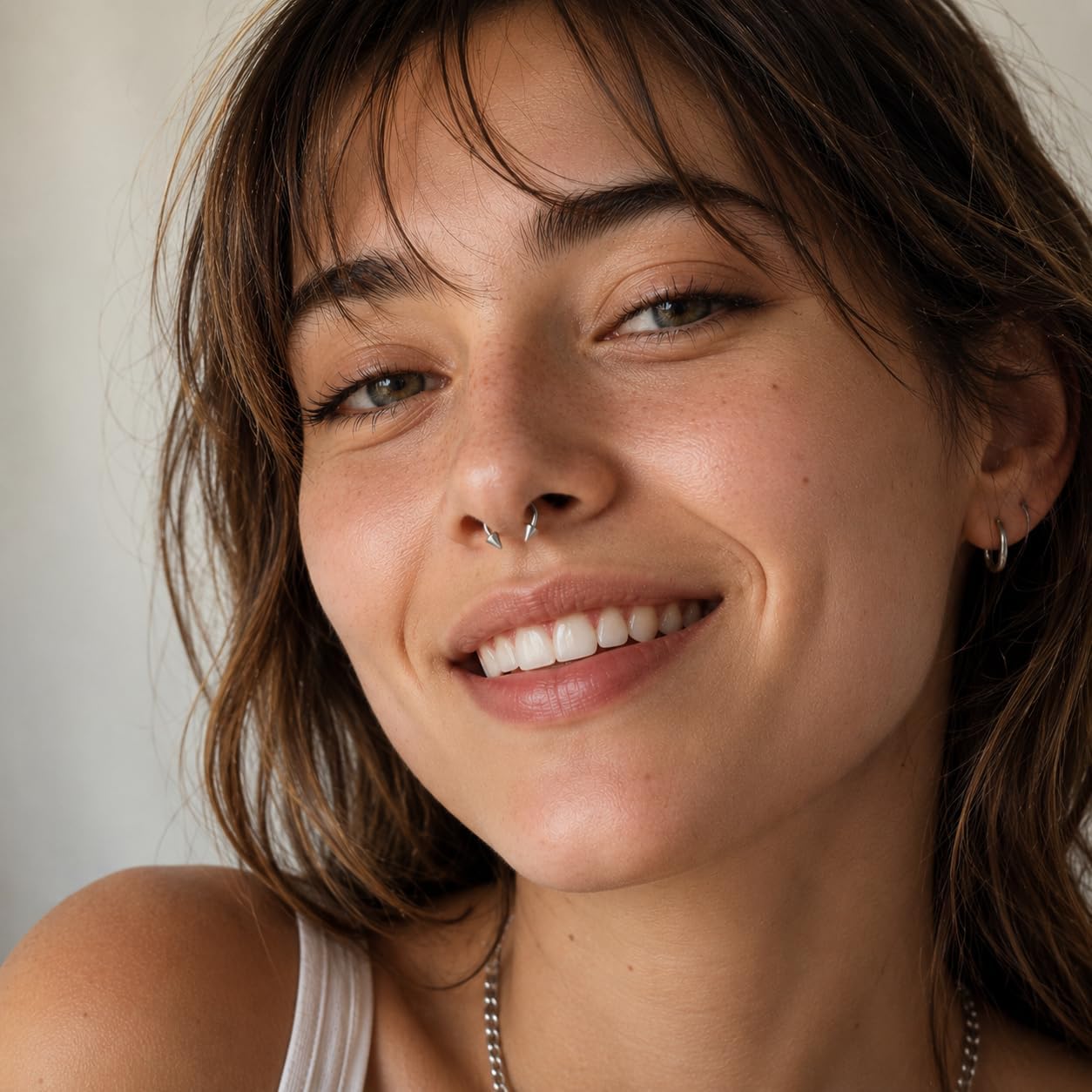 16G Septum Rings Set with Grabber Tool, 9PCS 316L Stainless Steel Horseshoe | Hypoallergenic 6/8/10mm horseshoe rings with replacement CZ ball ends for septum, helix, cartilage and tragus.