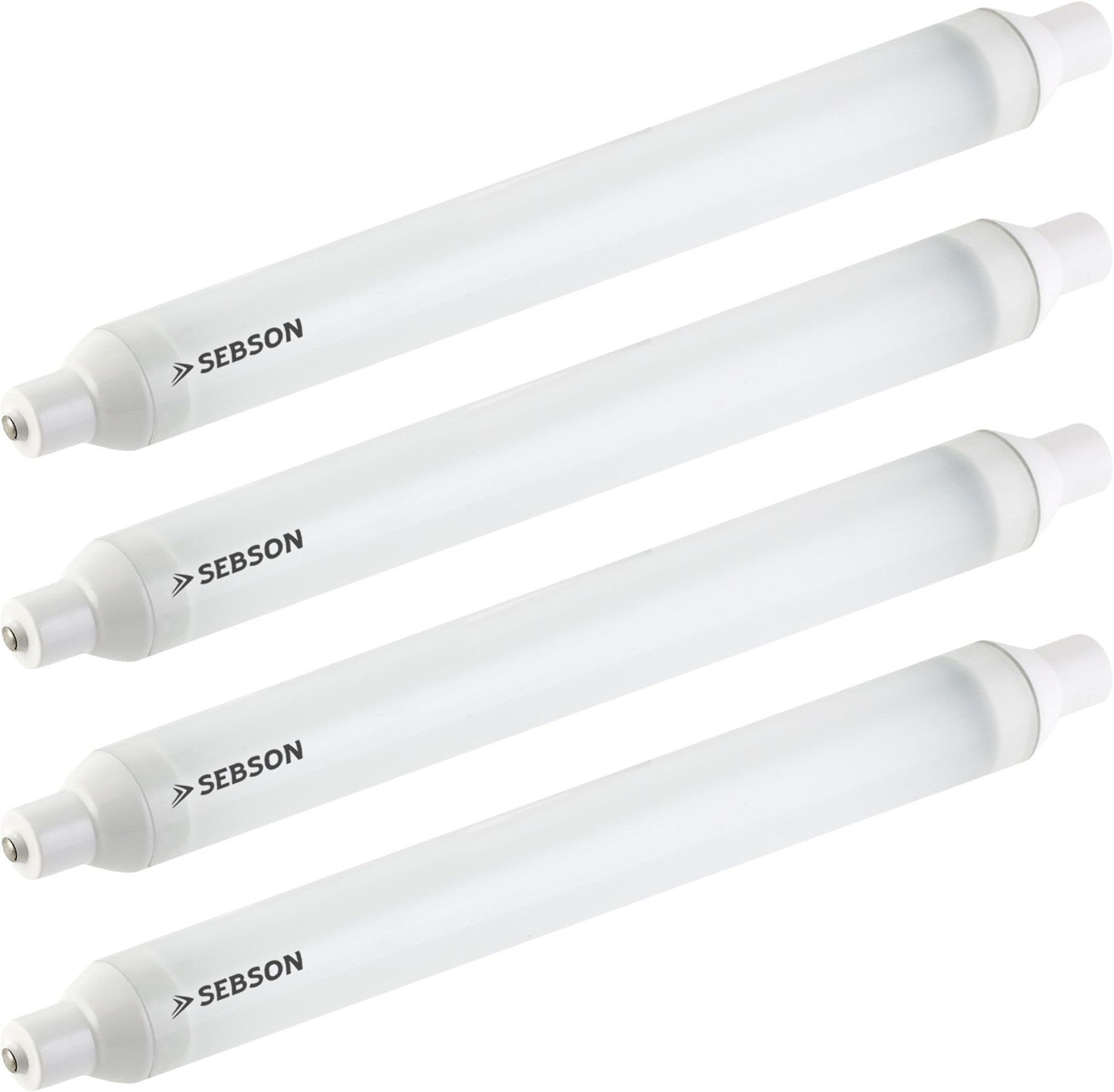 SEBSON® 4X S15 Strip Light 6W LED, Warm White 3000K, 40W Replacement for Light Bulb, 500lm, ø26 x 284mm