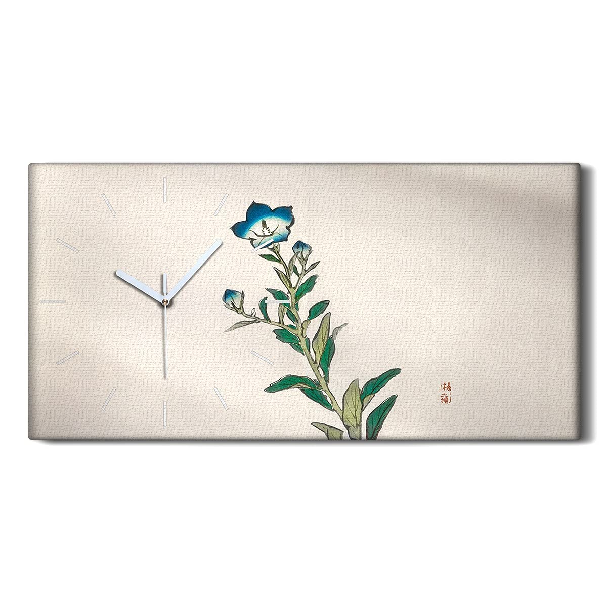 Horloge sur toile haut de gamme tableau moderne plantes d'Asie
