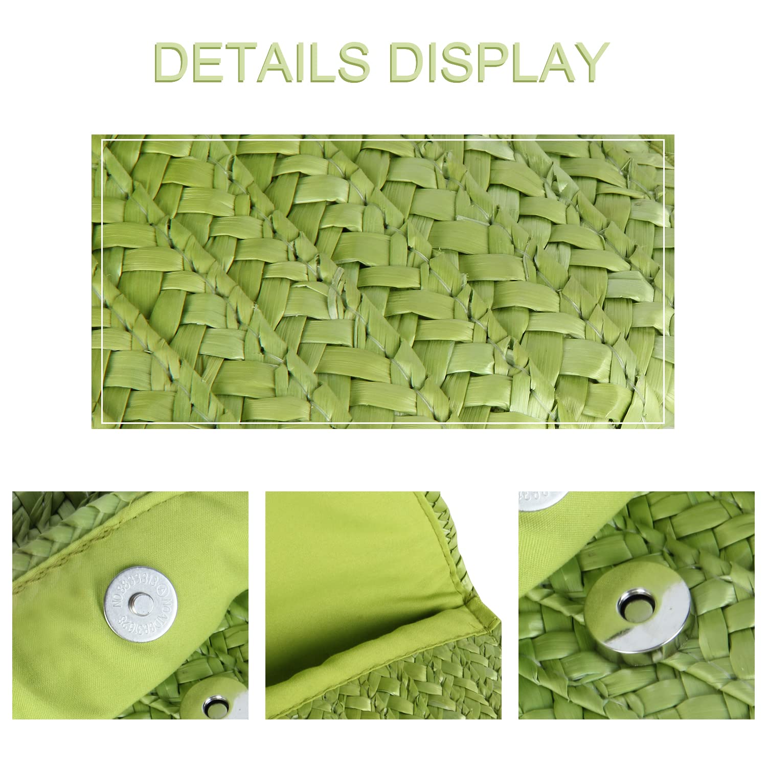 EVEOUT Pochette e Clutch da Donna in paglia intrecciata Pochette estive Borsa per le vacanze al mare
