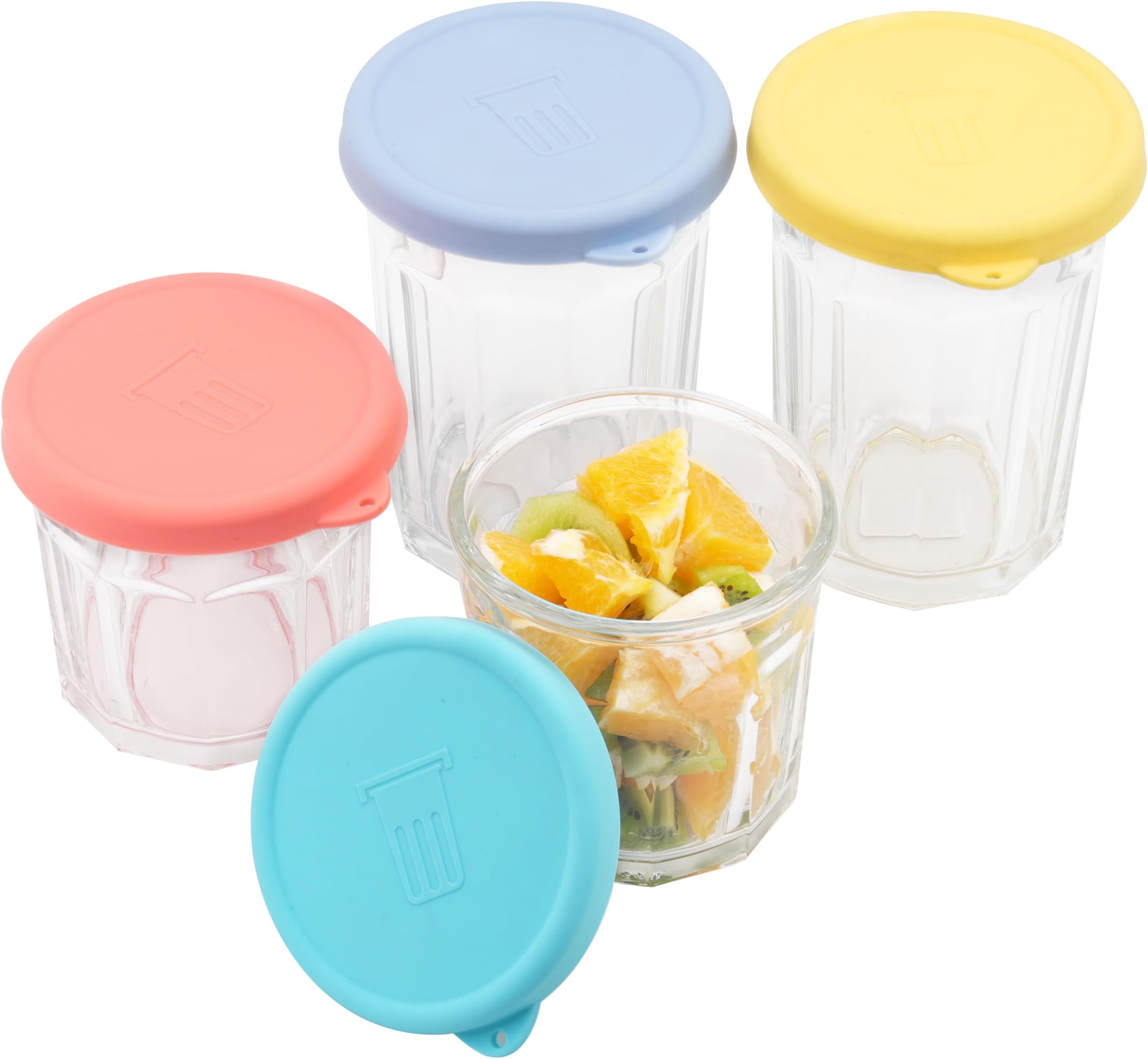 4PCS Silicone Replacement Lids Storage Cover for Luminarc Working Glass Cup