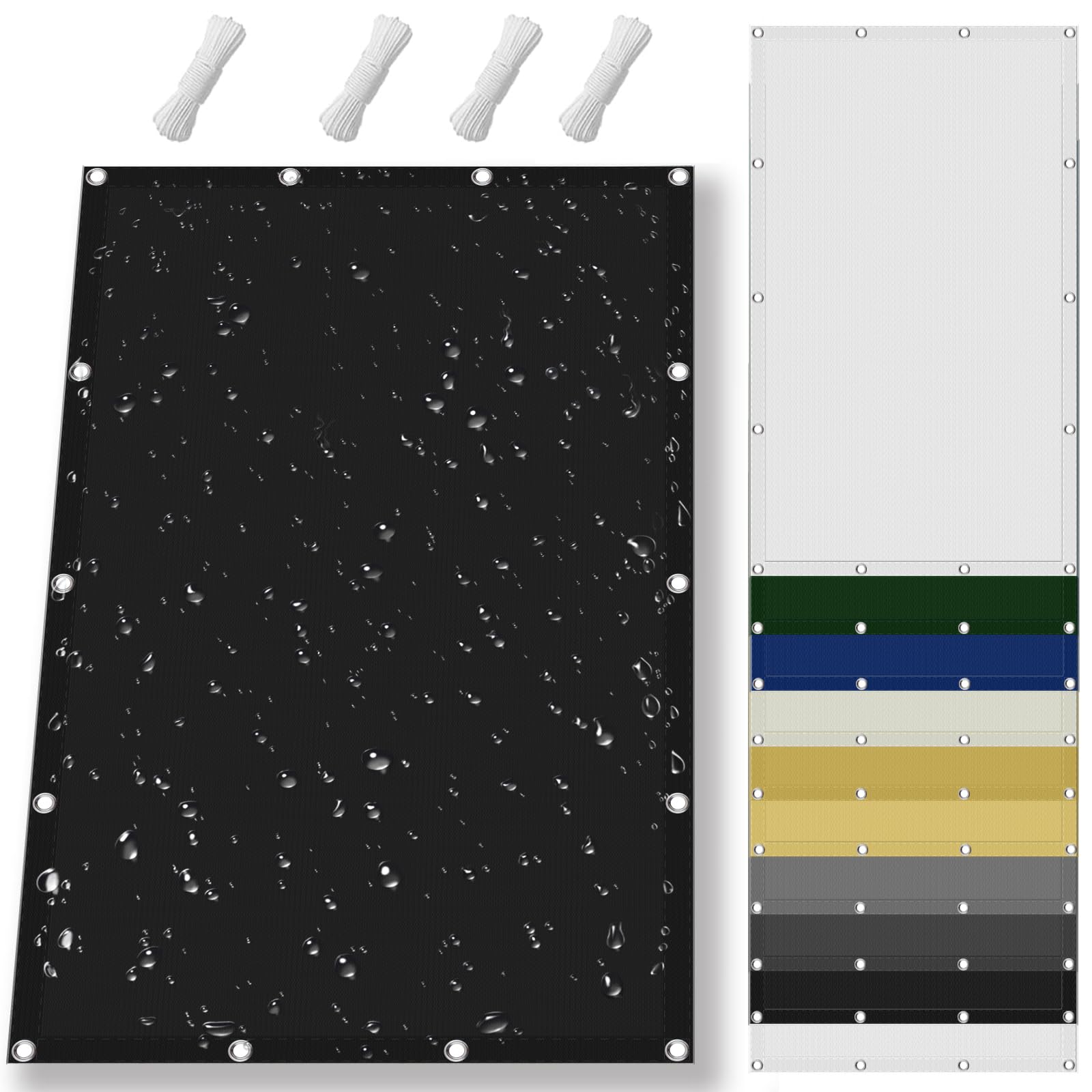 Voile d'ombrage contre la chaleur bâche imperméable anti-UV de balcon