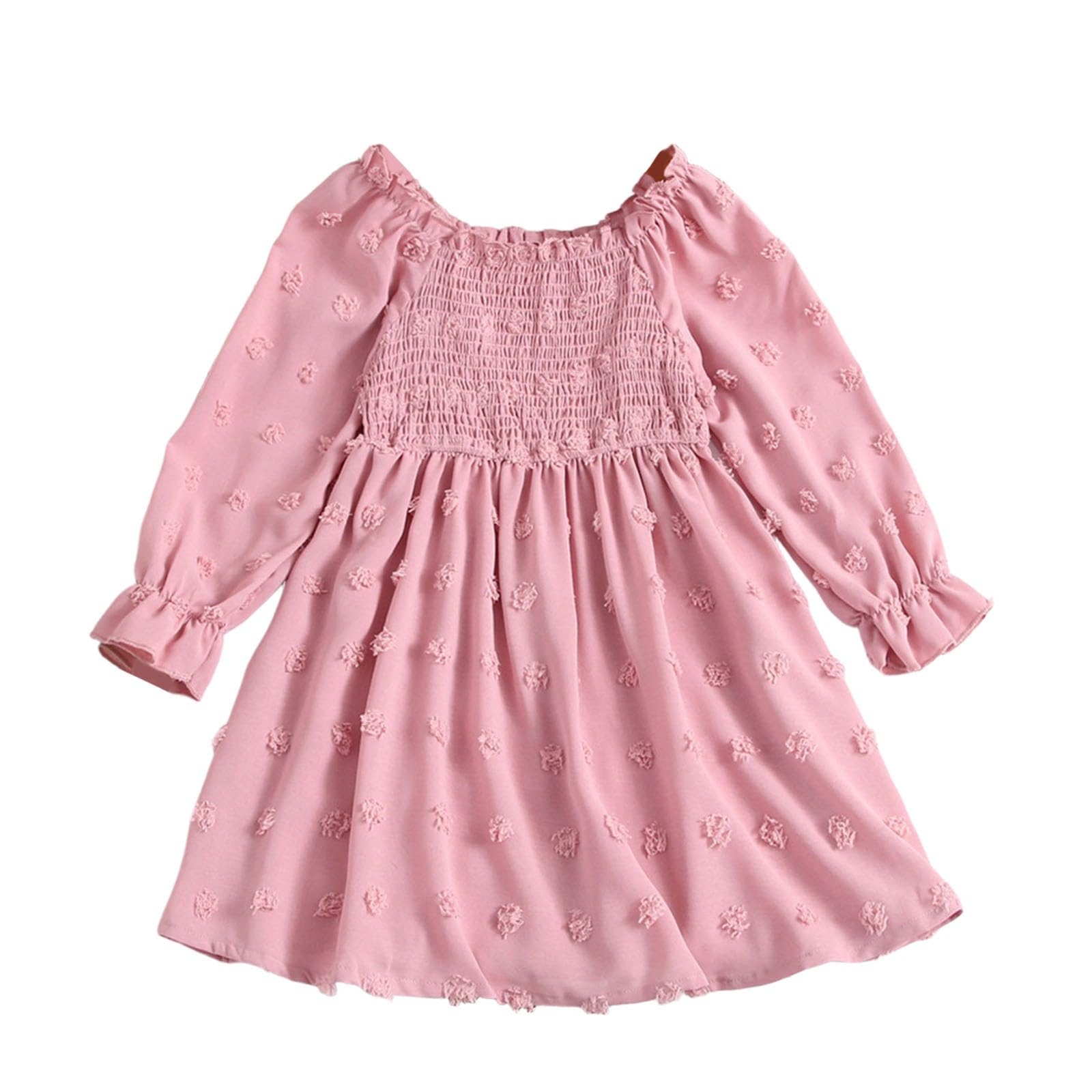 Robe de fête fille à volants pour cérémonies chic