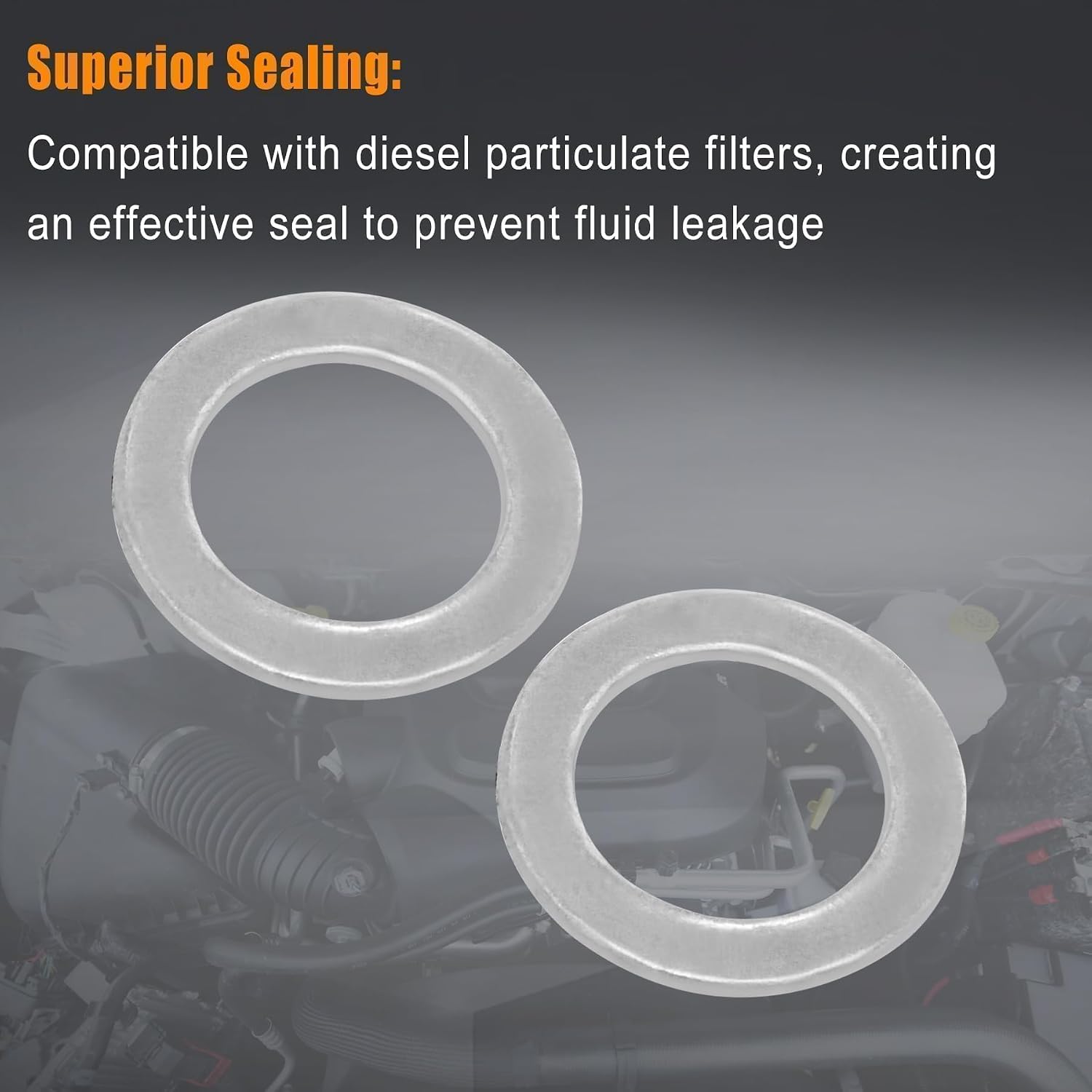 2 Pcs Diesel Exhaust Fluid DEF Fuel Injector Gasket Compatible with Ram 2500 3500 2013-2022 4500 5500 2013-2018 Replace 04627714AA 4627714AA