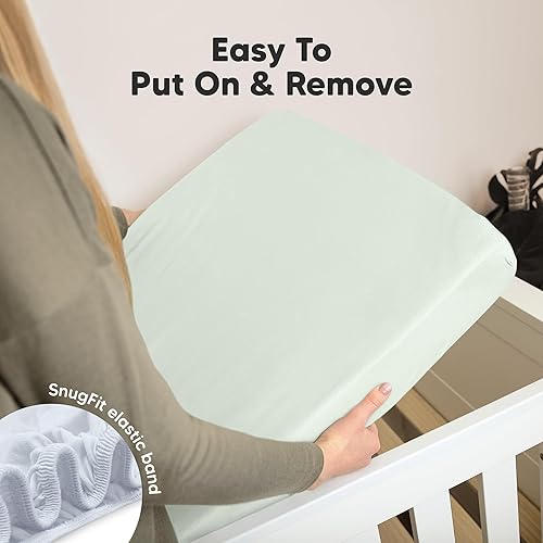 Vista 411 de KeaBabies - Juego de 2 sábanas orgánicas, unisex, suaves, 52 x 28 pulgadas, diseño neutro, de algodón jersey transpirable, con estampados adorables