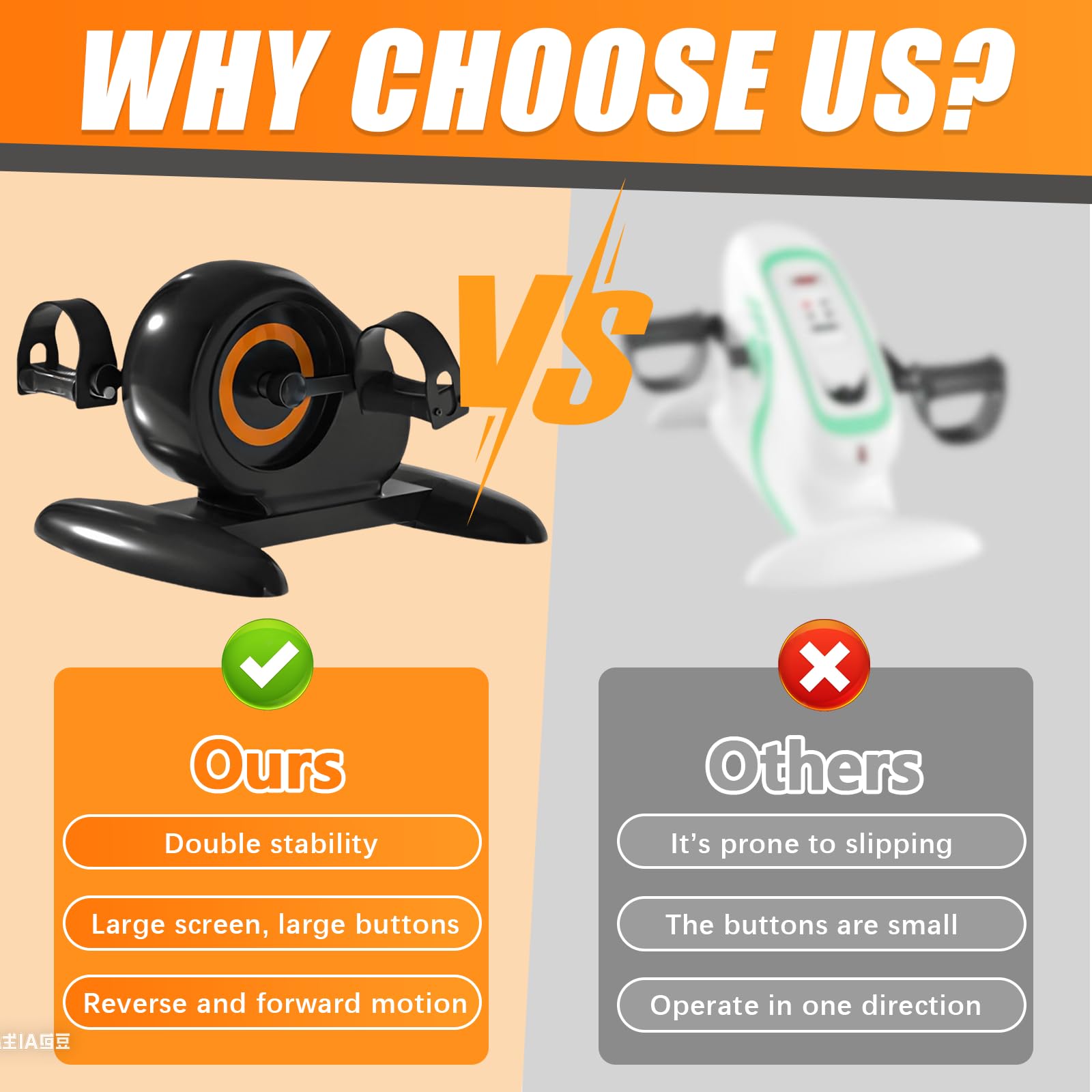 Pedaliera Riabilitazione, Cyclette da Seduti Pedaliera per Anziani con 20 Velocità 50W 220V Pannello di Controllo a Pulsanti Trainer Reversibile per Gambe da Seduti