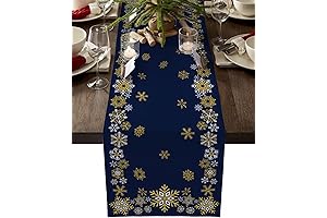Christmas Snowflake Geometric Small Table Runner