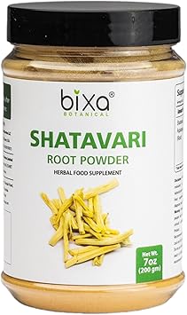 bixa BOTANICAL Shatavari Root Powder | Asparagus Racemosus |Ayurvedic Herbal Supplement | Gluten Free, Non-GMO, Steam Treated, Vegan, 100% Pure.Women Tonic 7 Ounce Pack of 1