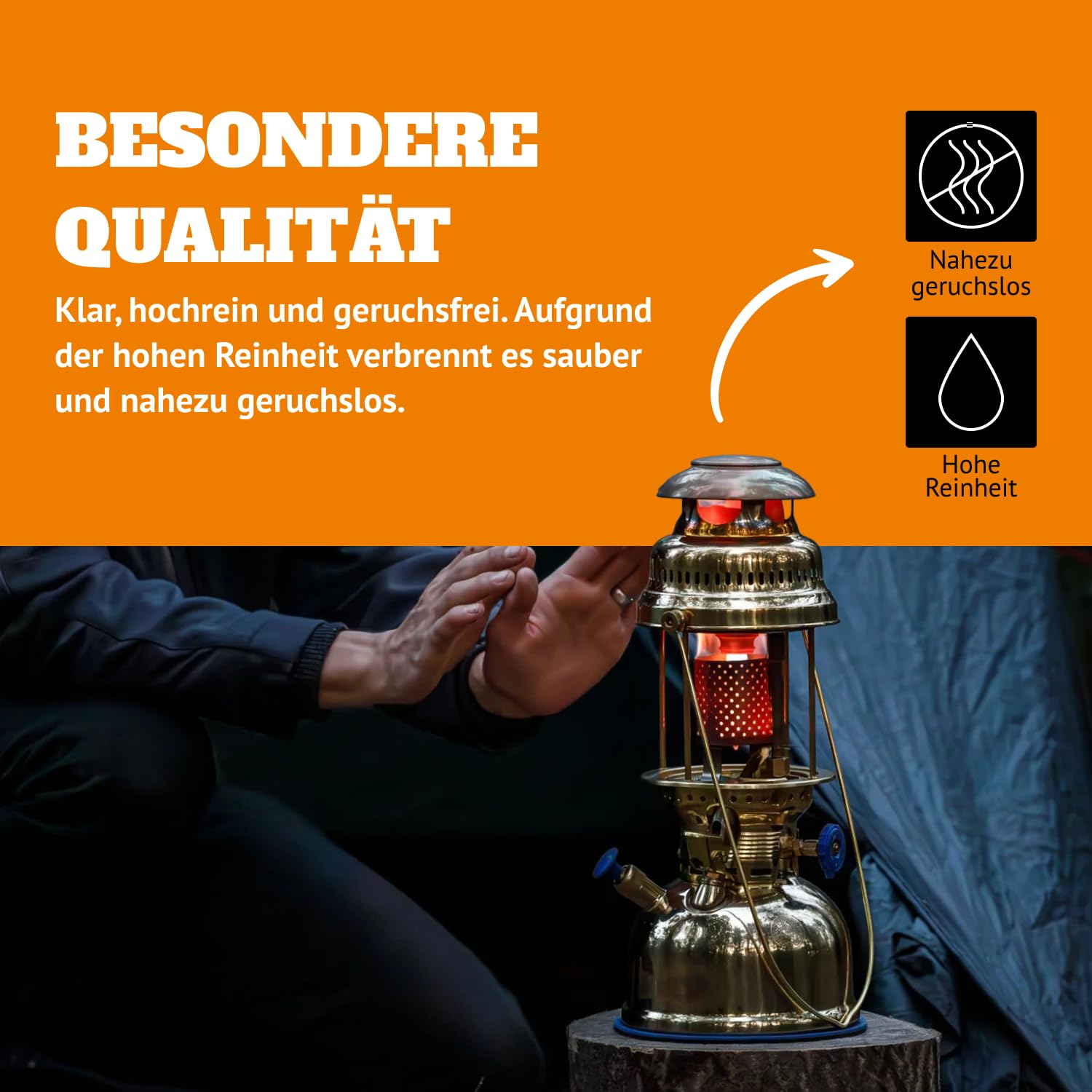 PETROMAX LAMPARAS L TRANSPARENTE 1000ML | Inodoro, sin hollín y sin humo. Apto para todas las lámparas de queroseno. Con seguro para niños y práctico tapón de llenado.
