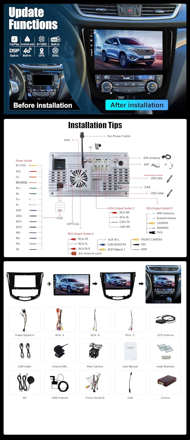 Car Stereo Before and After Installation