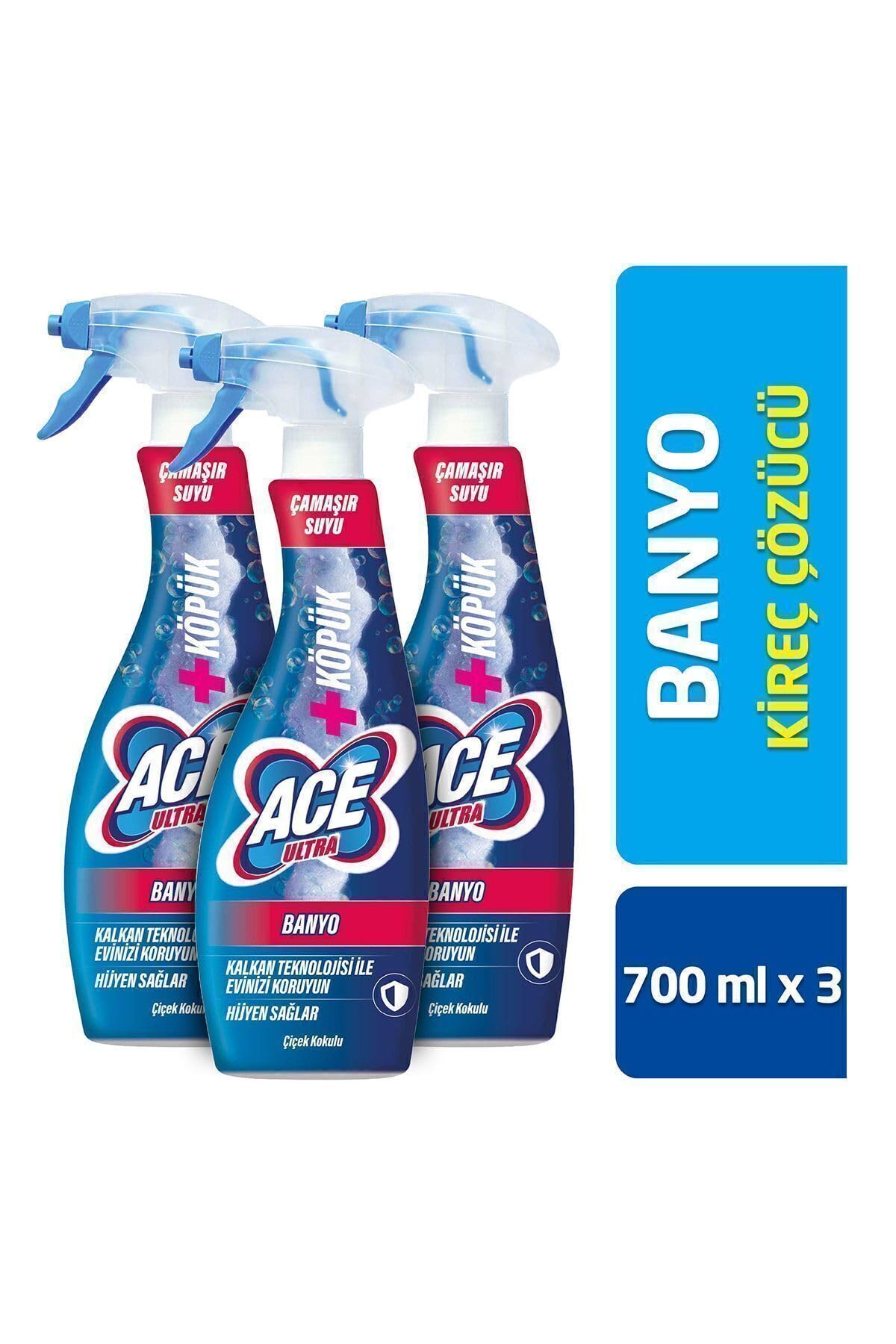 Ace Ultra Sprey Çiçek Kokulu 700 Ml X3 Adet