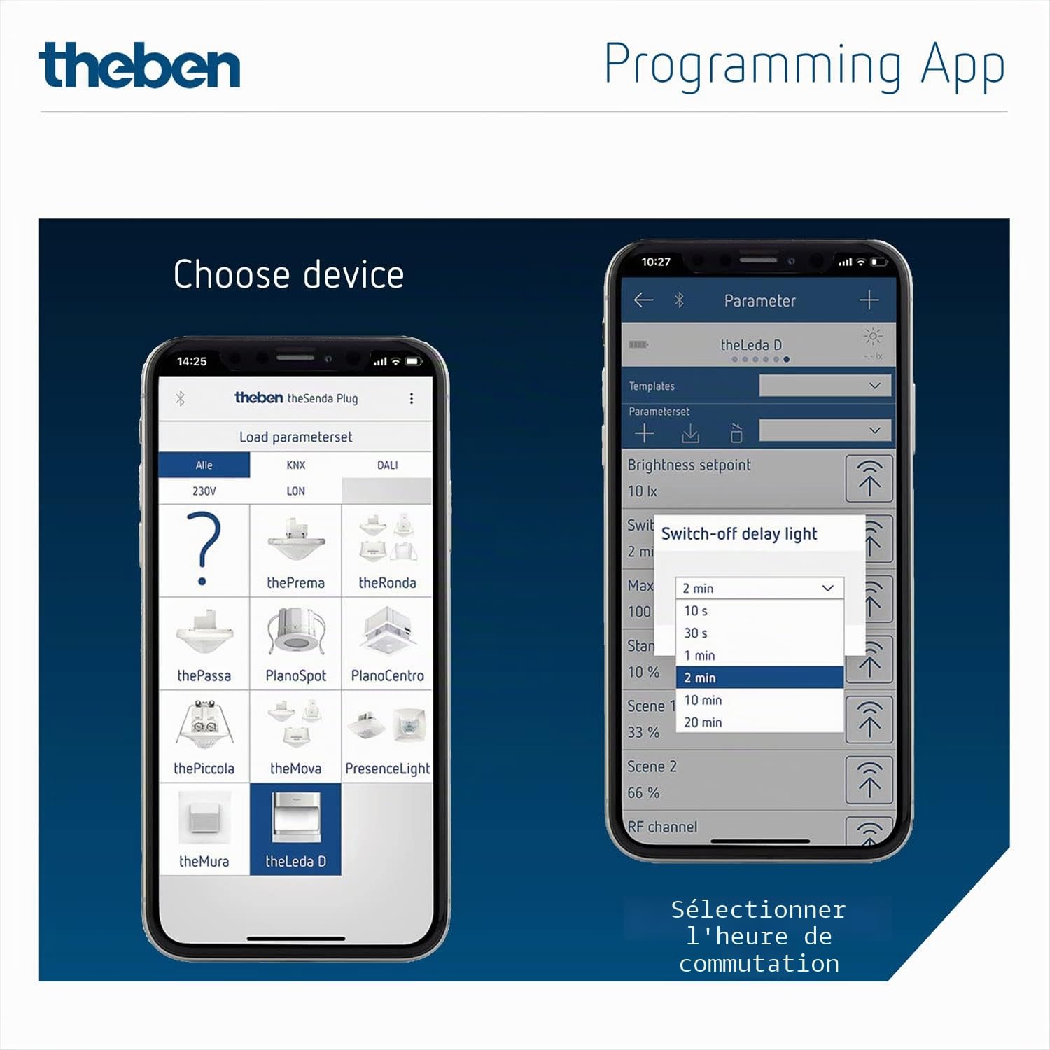 Theben 1030062 LUXA 103 S360-100-12 AP WH détecteur de présence 360°
