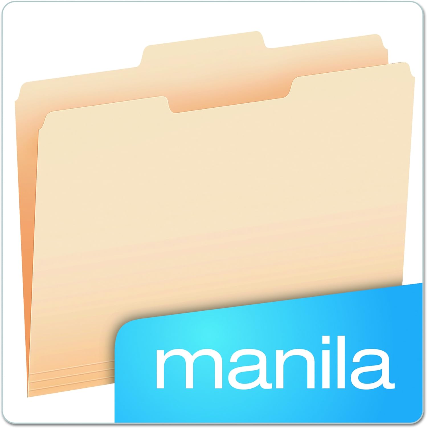 Pendaflex File Folders, Letter Size, Manila, 1/3 Cut, 100/BX (752 1/3-2) : Manila File Folders : Office Products