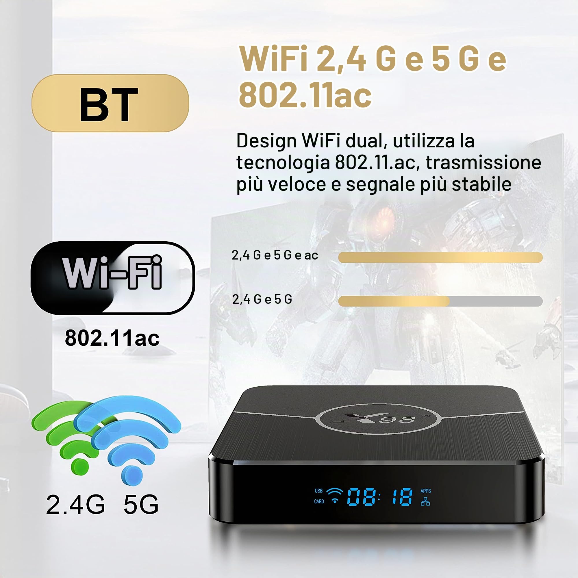 X88 Android 11.0 TV Box, X98 Plus Amlogic S905W2 Quad Core RAM 4GB ROM 64GB Dual WiFi 2.4G/5.8G BT4.2 4K 6K AV1 Home Smart Media Player Android TV Box