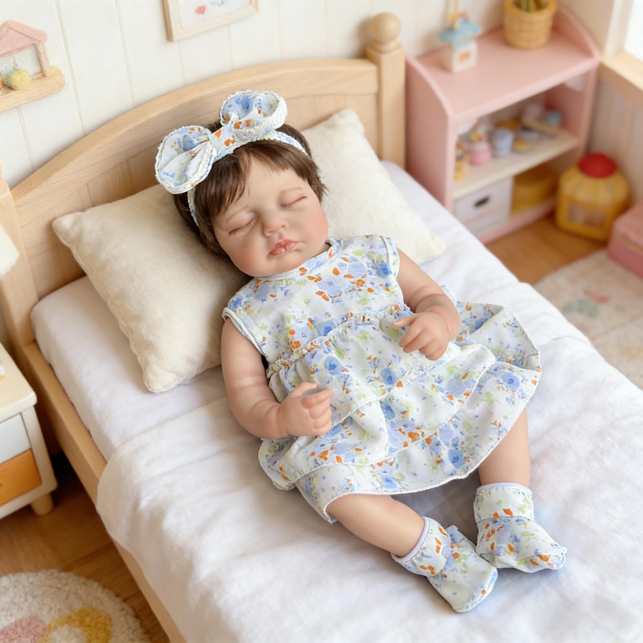 Realistyczne lalki Reborn Baby Dolls silikonowe na całe ciało, winylowe, dziewczęce, realistyczne, noworodki, prawdziwie wyglądające śpiące, anatomicznie poprawne, lalka niemowlęca z