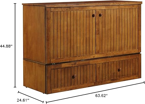 Miniatura 3 de Murphybedz Tuscany Murphy - Cofre con estación de carga de 6 pulgadas, tamaño Queen (roble rubio)