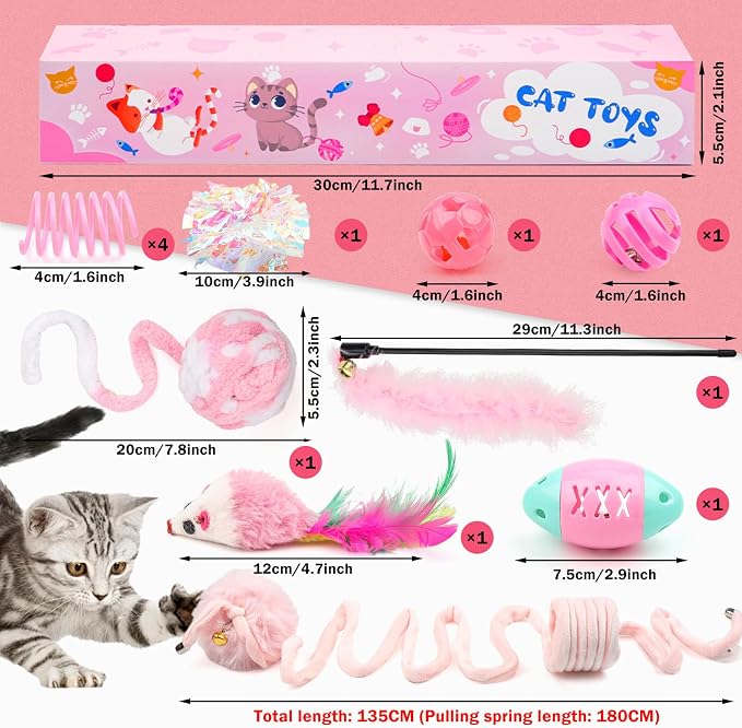 Kit de Juguetes Interactivos para Gatos QUOZUO 12 piezas miniatura 2
