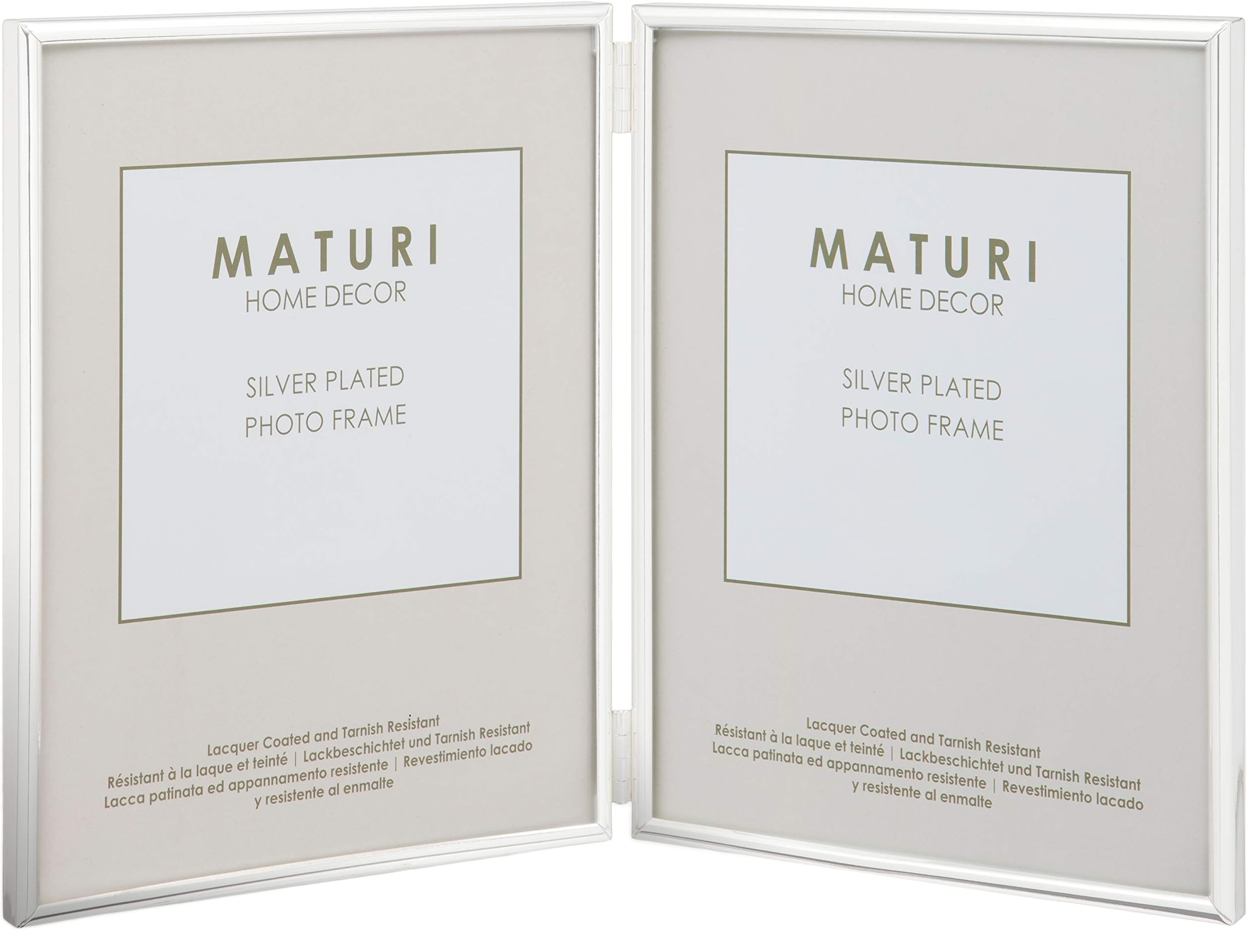 Thin Edge Double Silver Plated Frame - 3.5" x 5"