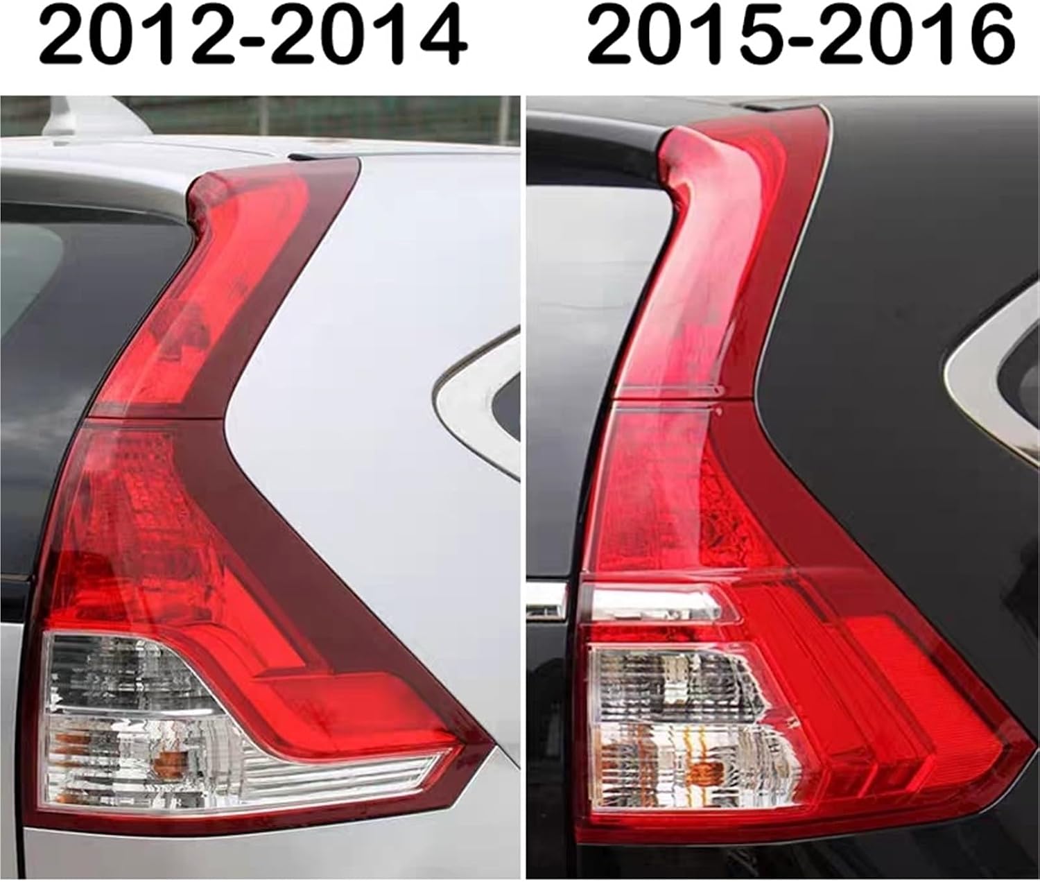 Car Rear Bumper Upper Tail Light Brake Lamp Cover Parking Reverse Light Without Bulbs Compatible With Honda CRV 2012 2013 2014 2015 2016(Left Upper 15-16)